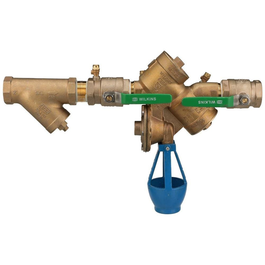 2 - 975XL2TCUSAG2" 975XL2 Reduced Pressure Principle Backflow Preventer with test cocks oriented face up, strainer and air gapZurn