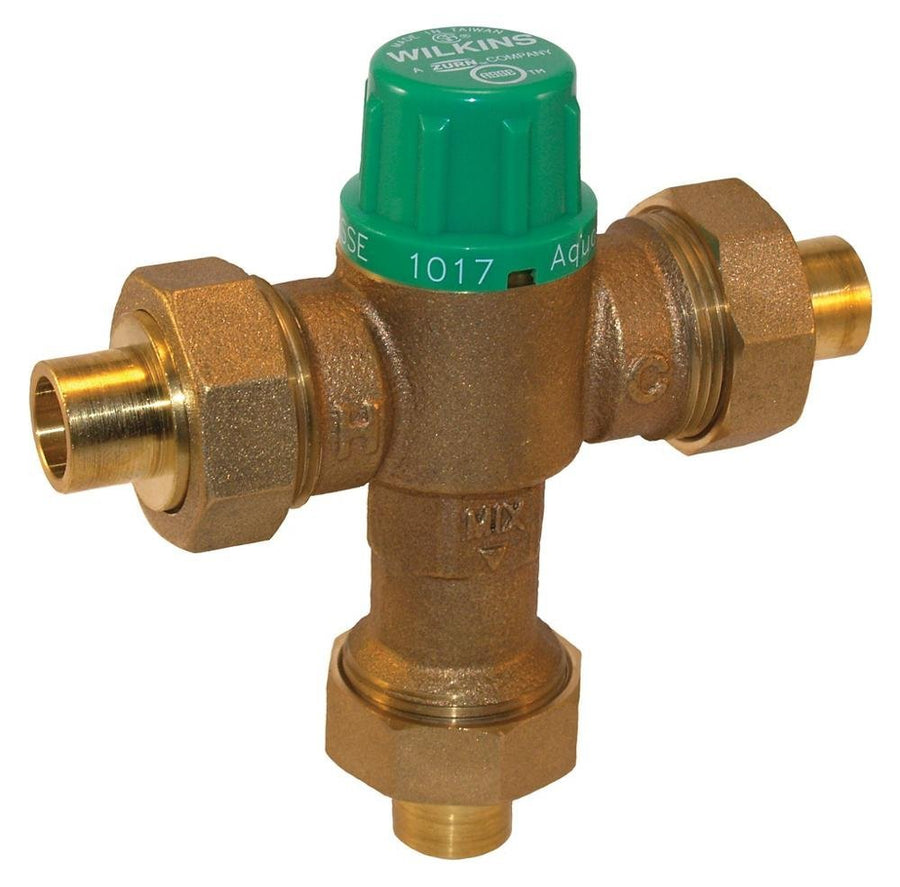 34 - ZW1017XLC3/4" ZW1017XL Aqua - Gard® Thermostatic Mixing Valve with Copper Sweat Connection Lead FreeZurn