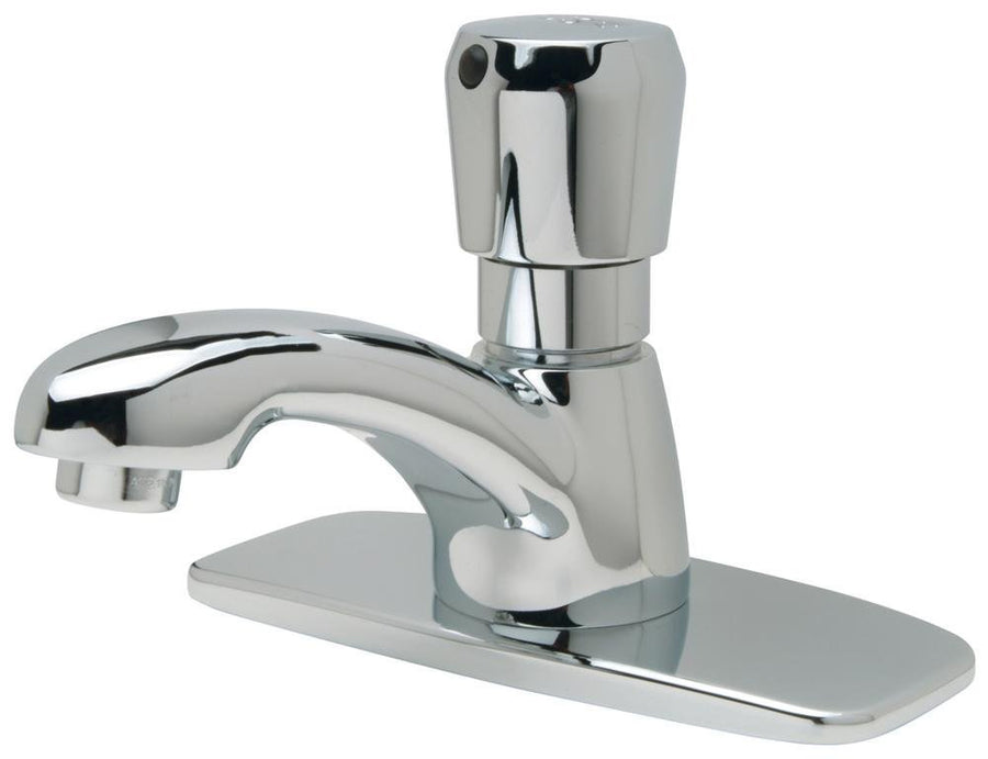 Z86100 - XL - CP4 - 3MAquaSpec Single - Hole Metering Faucet, 0.5 GPM Vandal - Resistant Pressure - Compensating Spray, Push - Button, 4 - in. Cover PlateZurn
