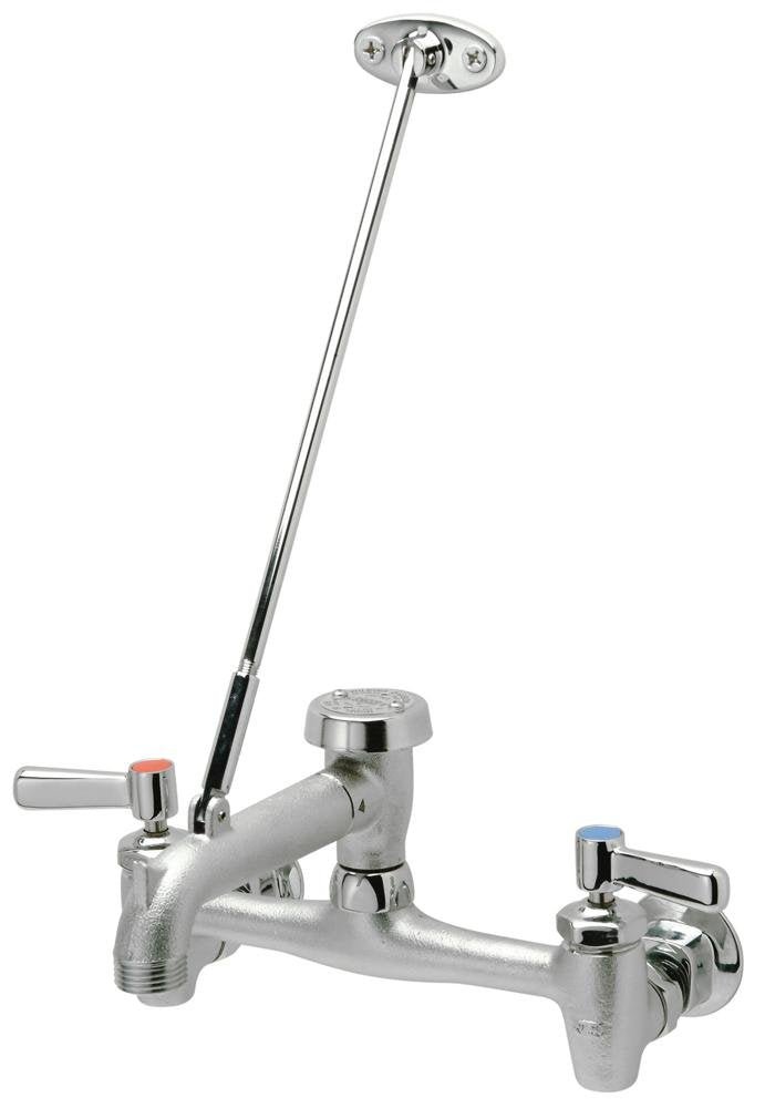 Z843M1 - CS - RCAquaSpec® Wall - Mount Service Sink Faucet - Vacuum - Breaker, Pail Hook, Wall Brace, Check Stop, Lever Handles - Rough ChromeZurn