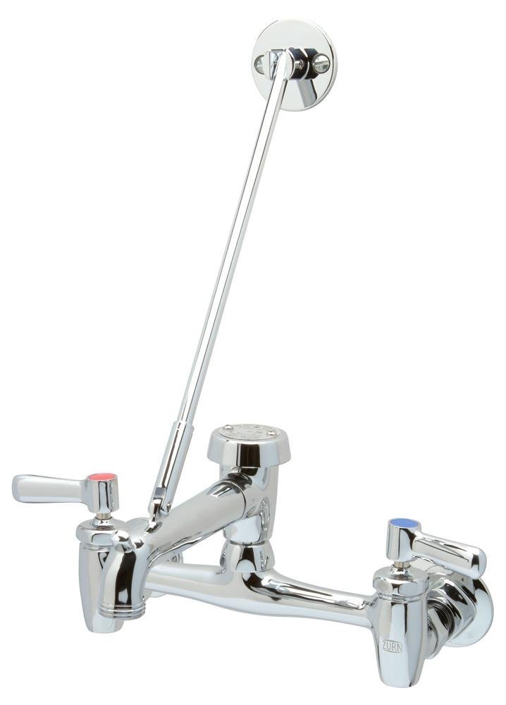 Z843M1 - XLAquaSpec Wall - Mount Service Sink Faucet, Vacuum - Breaker, Pail Hook, Wall Brace, Metal Lever Handles, ChromeZurn