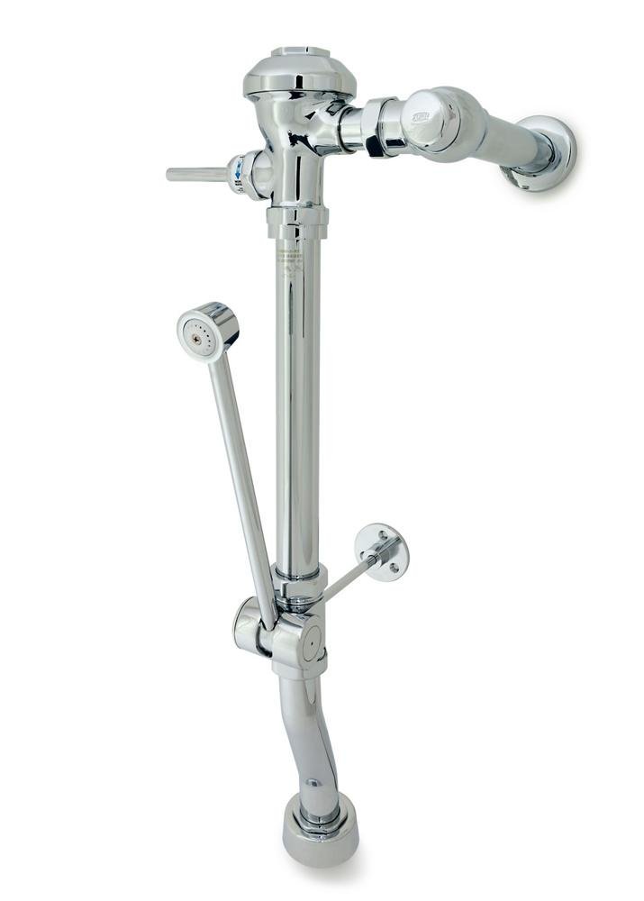 Z6011AV - WS1 - BWNAquaVantage® AV Exposed Manual Diaphragm Flush Valve - 1.6 gpf, Bedpan Washer Assembly, Grab Bar, 26 - 1/2” Rough - inZurn
