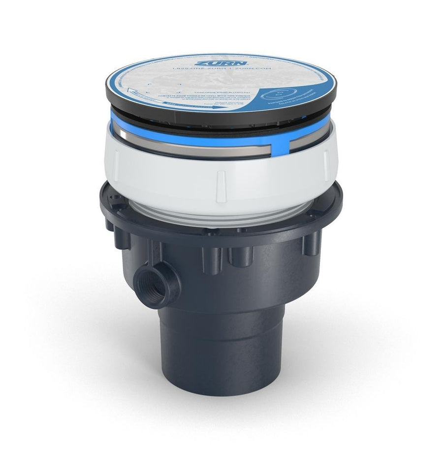 EZ - PV2 - SSEZ PVC Slab on Grade Floor Drain, 5" Round Stainless - Steel Strainer, with 2" x 3" Bottom OutletZurn
