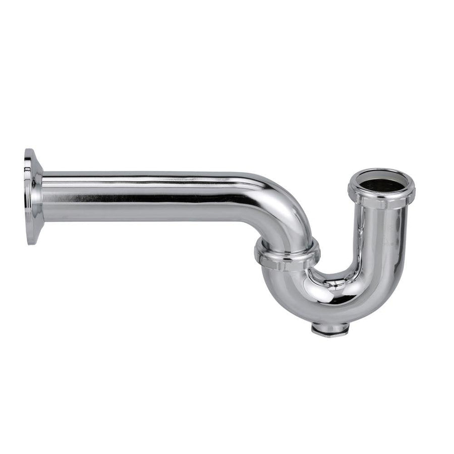 Z8702 - PCP - Trap w/ Wall Bend and Cleanout, 1 1/2” Inlet, 1 1/2" Outlet, 17 Gauge, Die Cast Nuts, Shallow Escutcheon, 10 1/2"Zurn