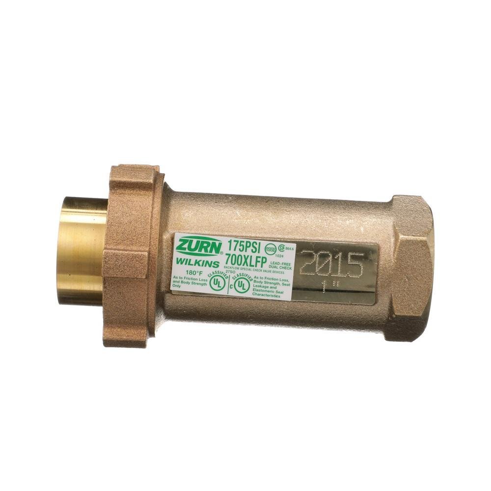 114UFMX1F - 700XLFP1 - 1/4" Union Female Mtr Thread Inlet X 1" Female NPT Outlet 700XLFP Fire Protection/High Capacity Dual Check ValveZurn