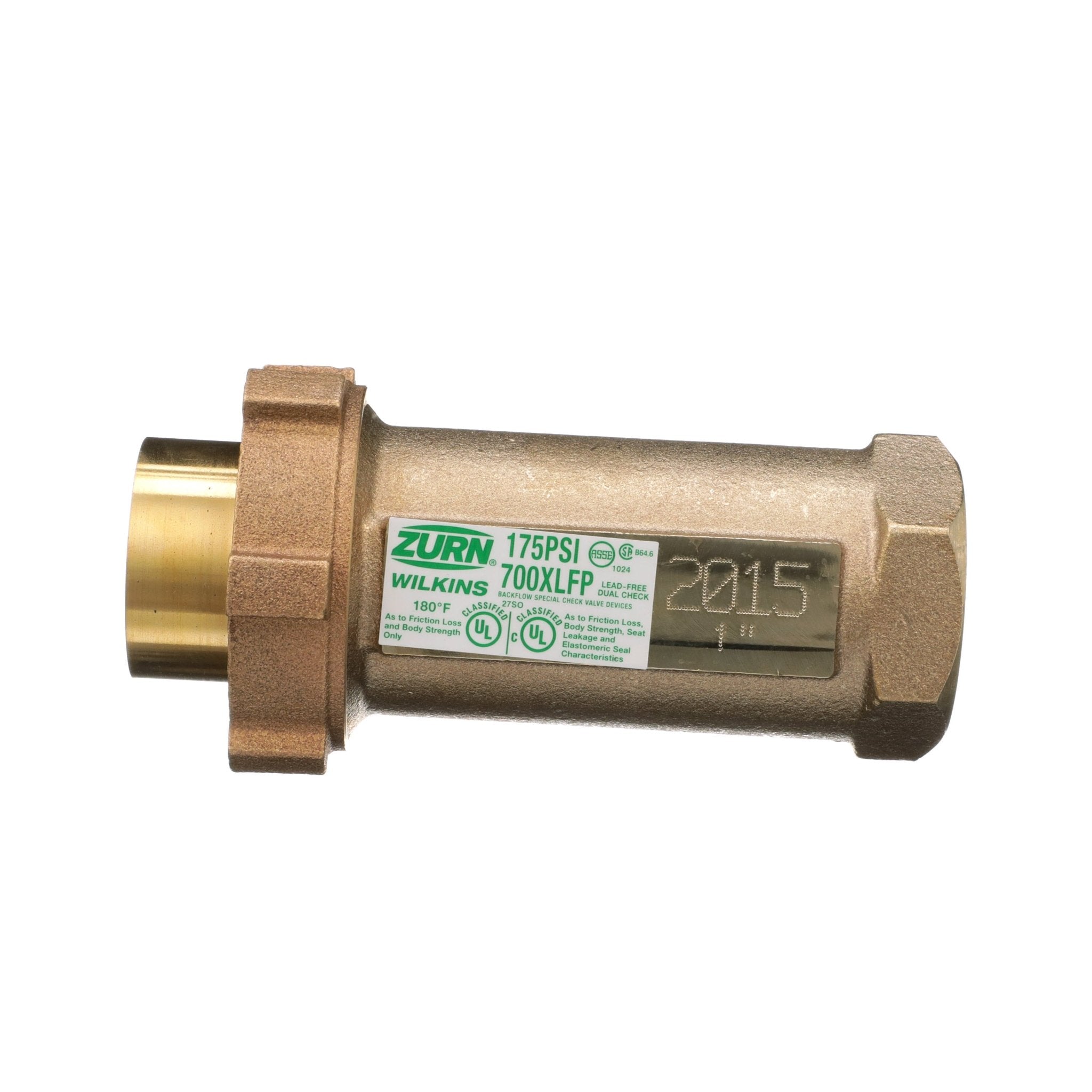 114UFMX1F-700XLFP1-1/4" Union Female Mtr Thread Inlet X 1" Female NPT Outlet 700XLFP Fire Protection/High Capacity Dual Check ValveZurn Wilkins