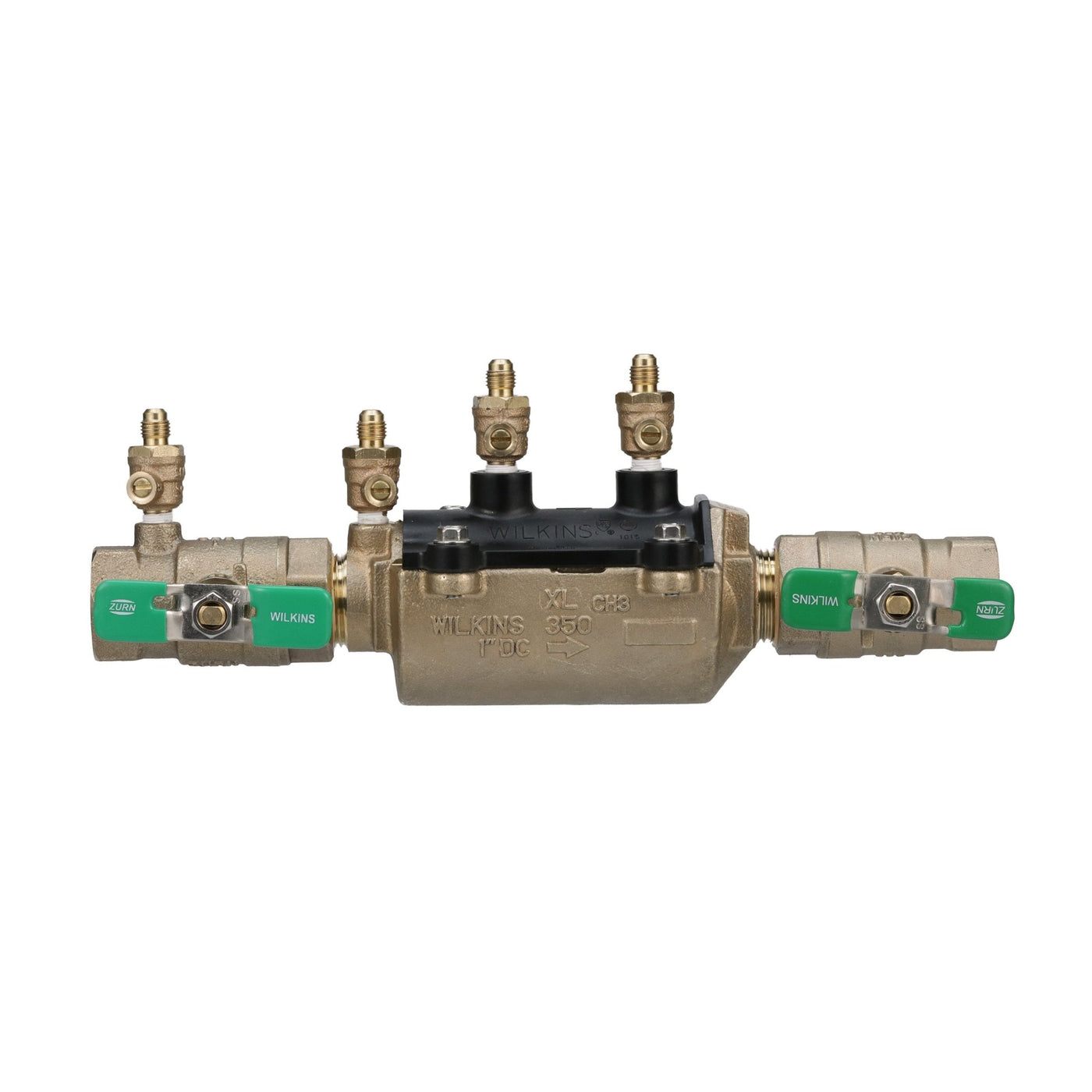 1-350XLFT1" 350XL Double Check Backflow Preventer with SAE flare test fittingZurn Wilkins