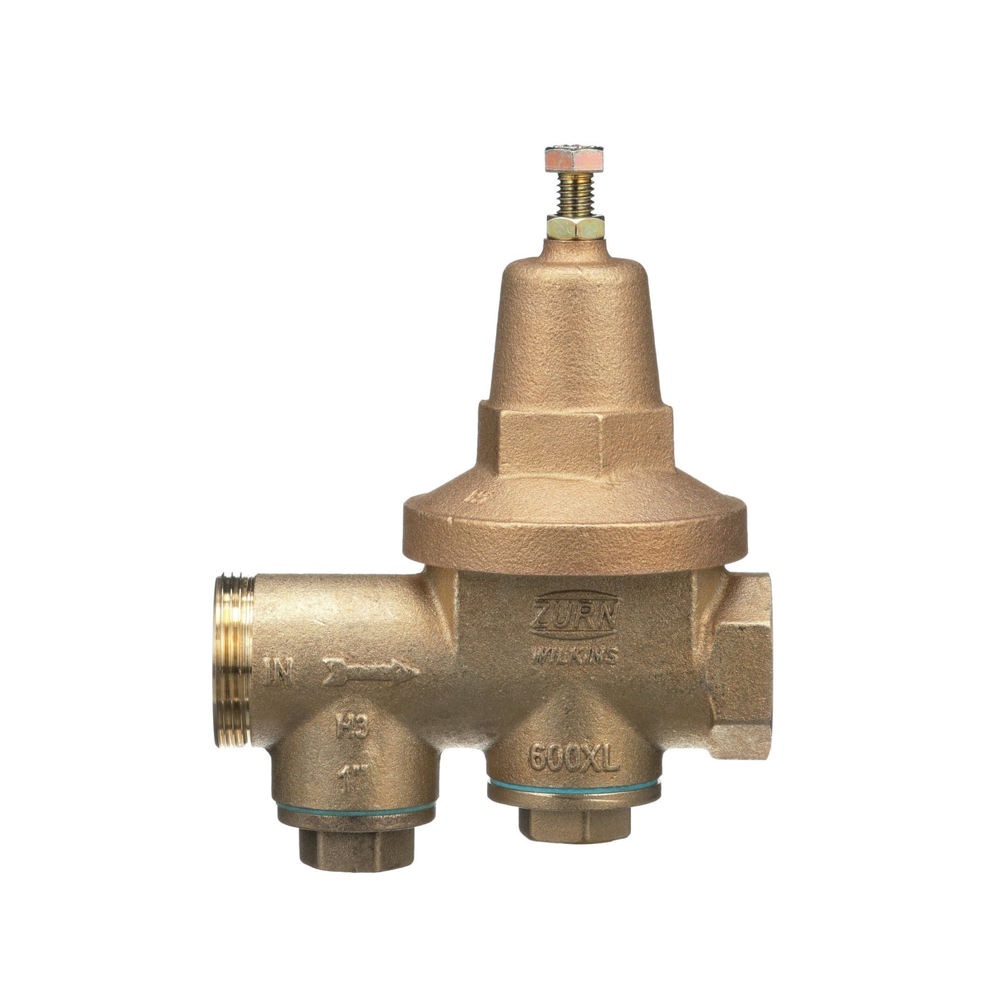 1" 600XL pressure reducing valve with a spring range from 75 psi to 125 psi, factory set at 85 psi