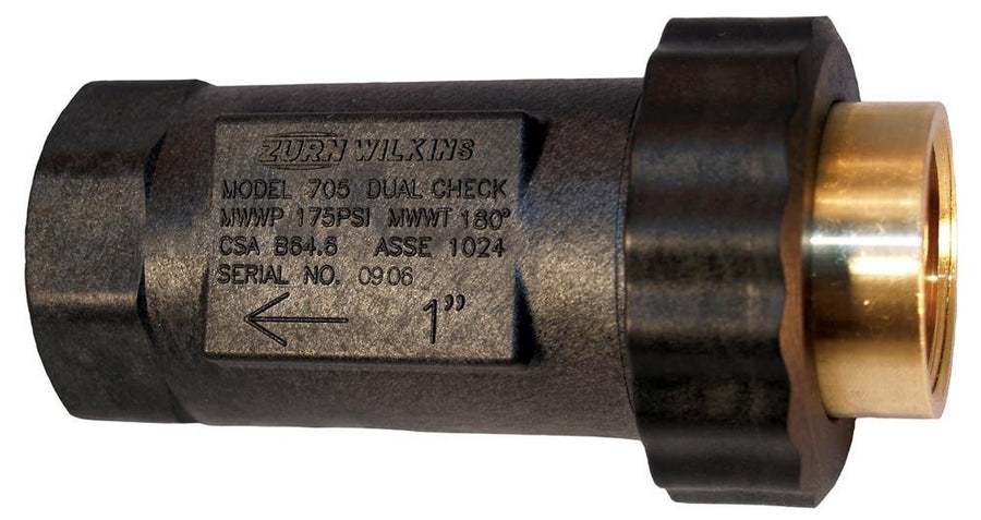 1UFX1F - 7051" 705 Dual Check Valve with Female NPT Threaded Union Inlet ConnectionZurn