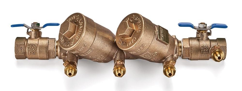 1 - 950XLTFT1" 950XLT Double Check Backflow Preventer with "Fast Test" test cocksZurn