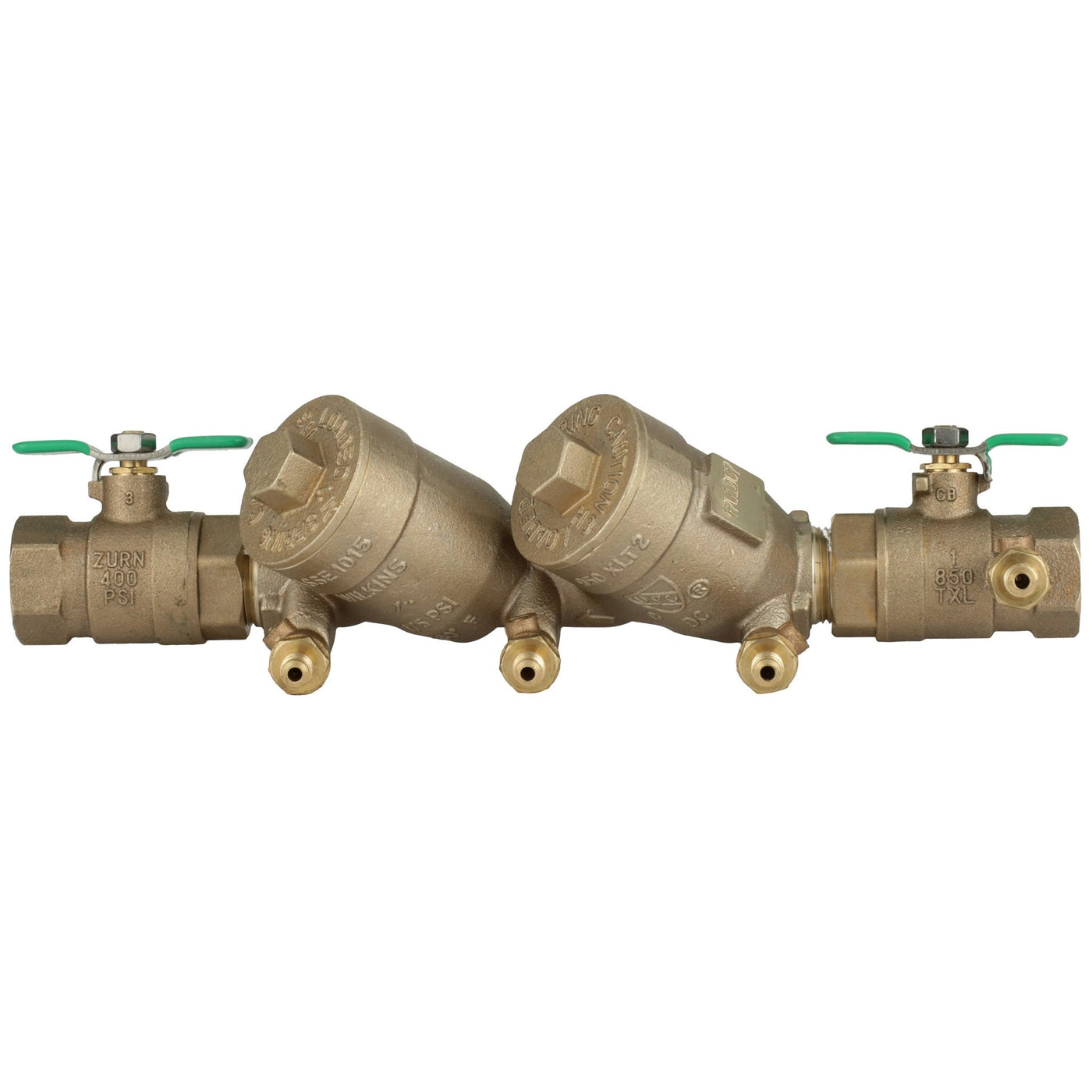 1-950XLT2FT1" 950XLT2 Double Check Backflow Preventer with "Fast Test" test cocksZurn Wilkins