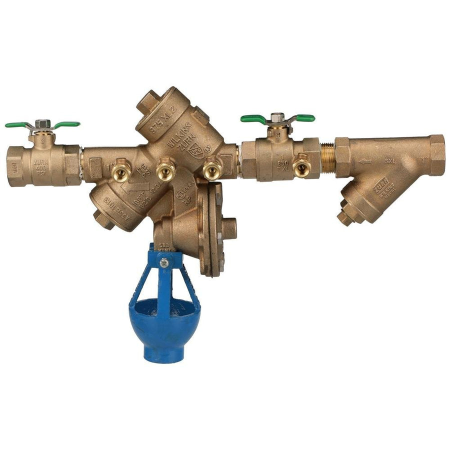 1 - 975XL2SAG1" 975XL2 Reduced Pressure Principle Backflow Preventer with strainer and air gapZurn