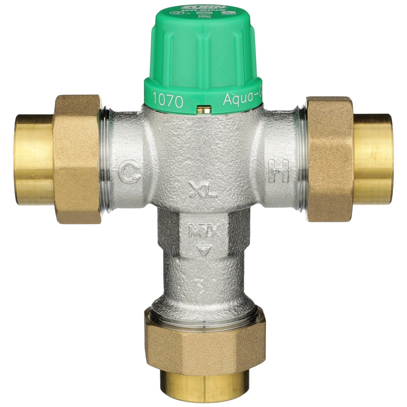 1-ZW1070XLC1" ZW1070XL Aqua-Gard® Thermostatic Mixing Valve with Copper Sweat Connection Lead FreeZurn Wilkins