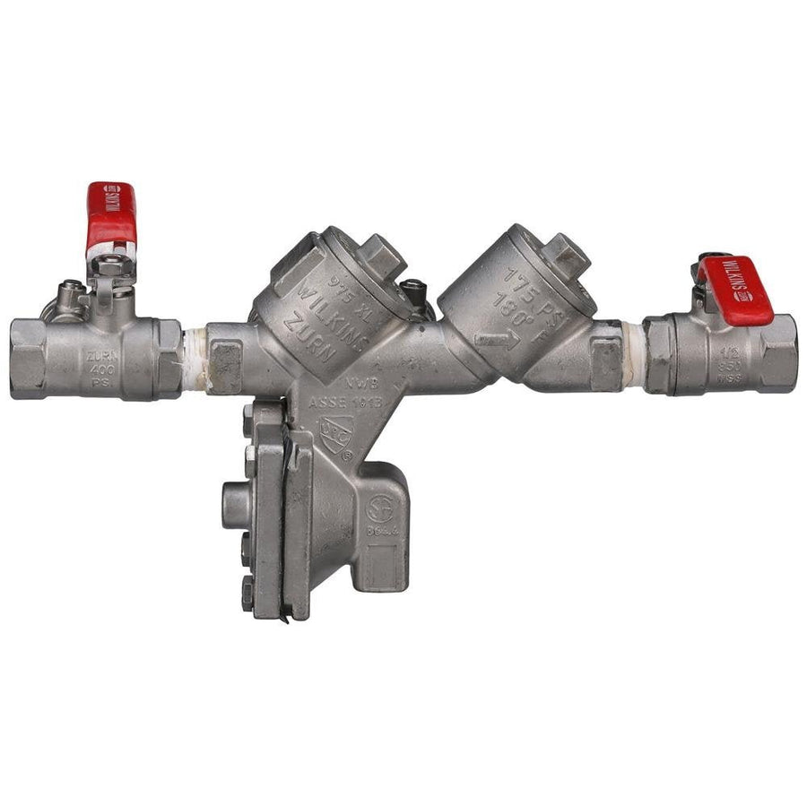 12 - 975XLST1/2" 975XL Reduced Pressure Principle Backflow Preventer with strainerZurn