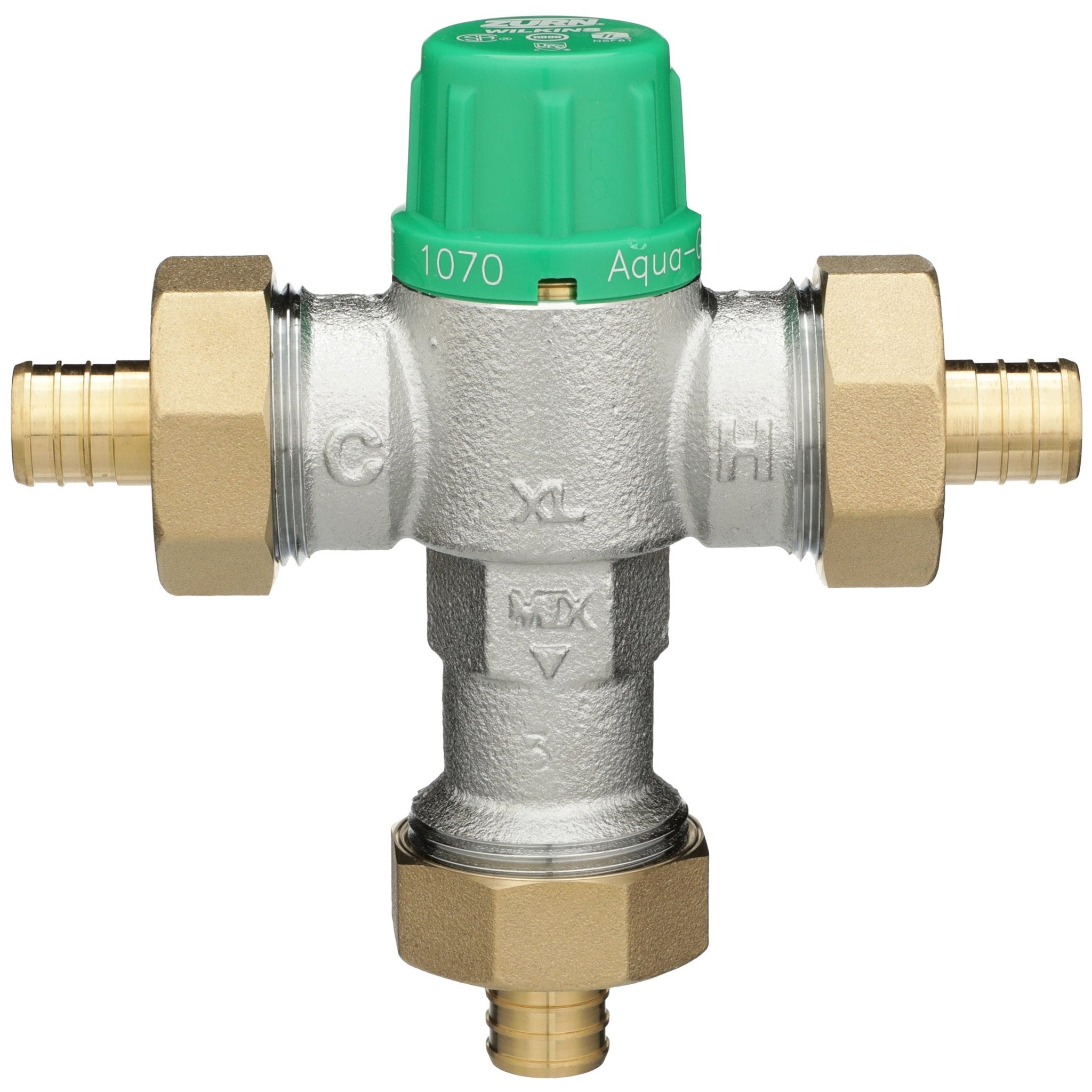 12-ZW1070XLPEX1/2" ZW1070XL Aqua-Gard® Thermostatic Mixing Valve with PEX Connection Lead FreeZurn Wilkins