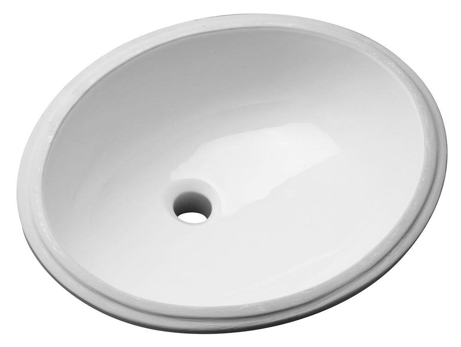 Z522019x16 Oval Rimless Undermount Lavatory, White Vitreous ChiZurn