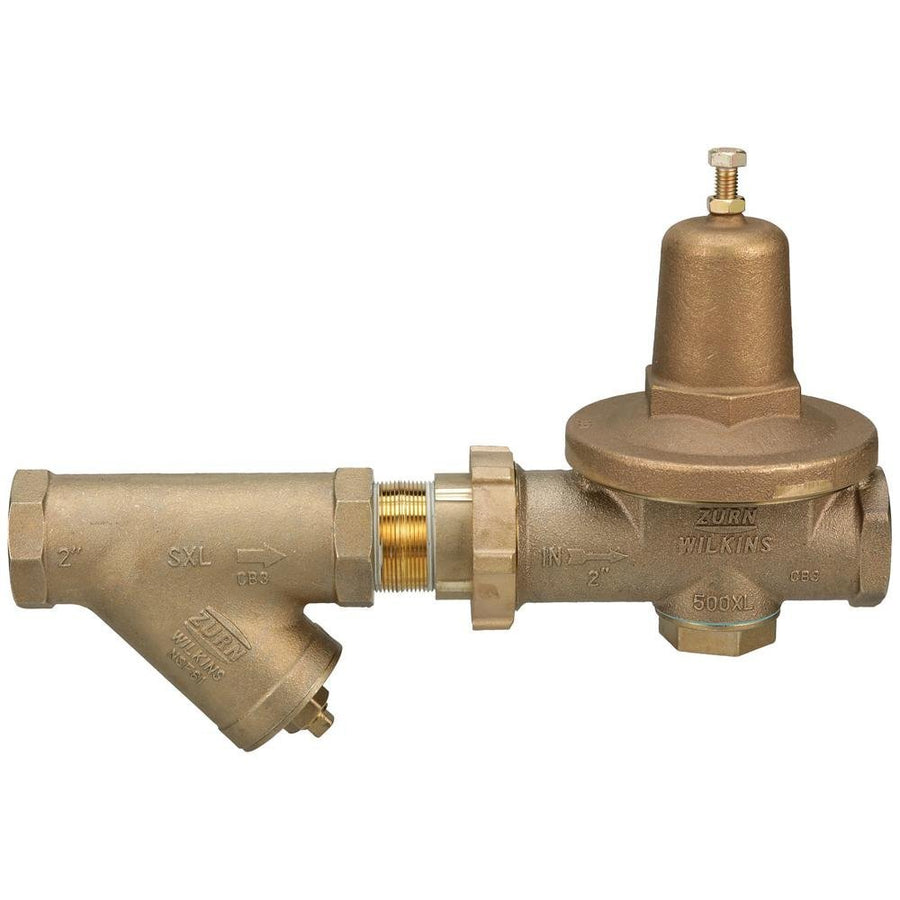 2 - 500XLHRYSBR2" 500XL Pressure Reducing Valve with Strainer and a spring range from 75 psi to 125 psi, factory set at 85 psiZurn