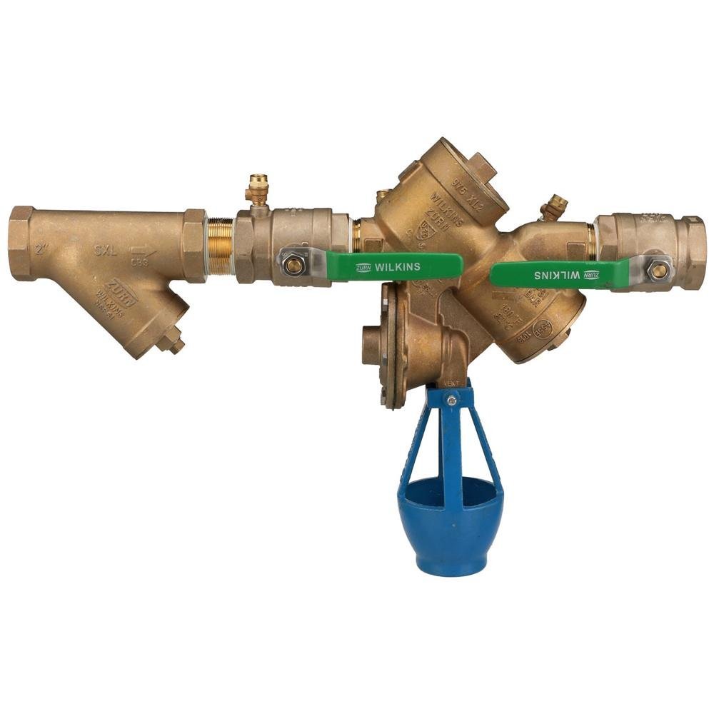 2 - 975XL2TCUSAG2" 975XL2 Reduced Pressure Principle Backflow Preventer with test cocks oriented face up, strainer and air gapZurn
