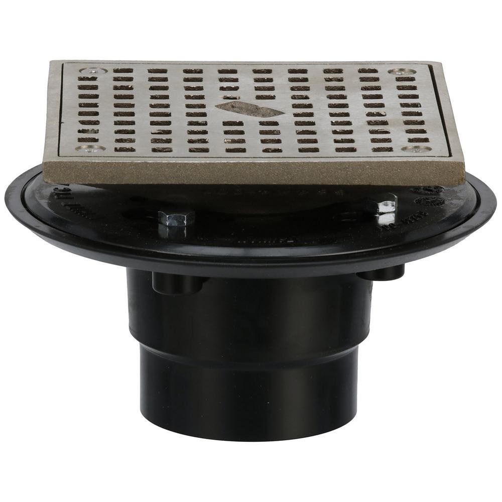 FD2254 - AB2 - S52 - inch ABS Adjustable Shower Drain with 5 3/16 - inch Round, Nickel Bronze TopZurn