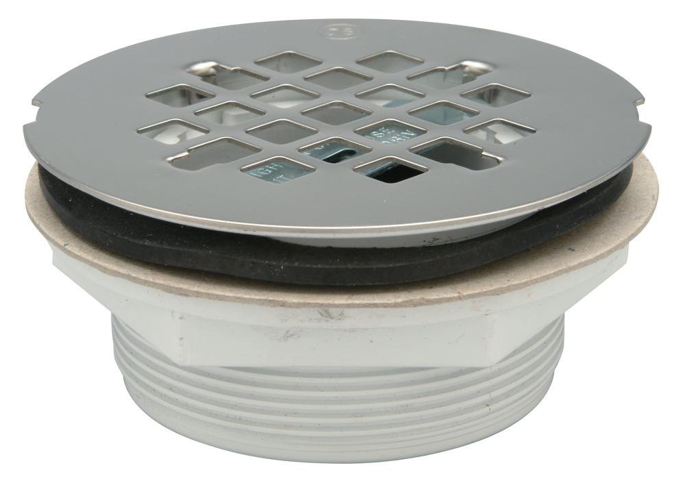 FD2275 - PV22 - inch No Caulk Brass Shower Stall Drain with Round Stainless - Steel StrainerZurn