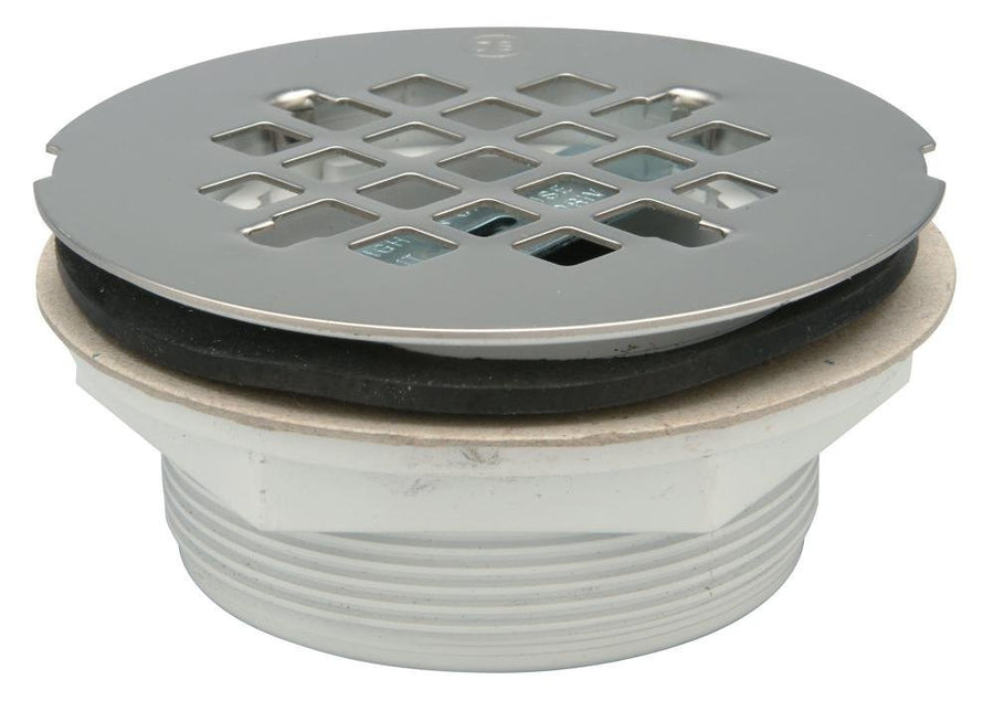 FD2275 - PV22 - inch No Caulk Brass Shower Stall Drain with Round Stainless - Steel StrainerZurn