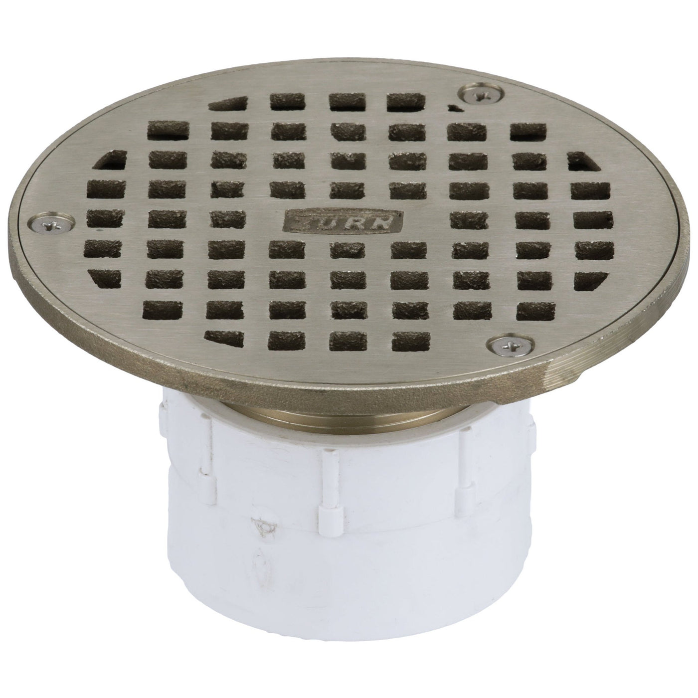 FD2210-PV22-inch Round PVC Adjustable Nickel Top Floor DrainZurn