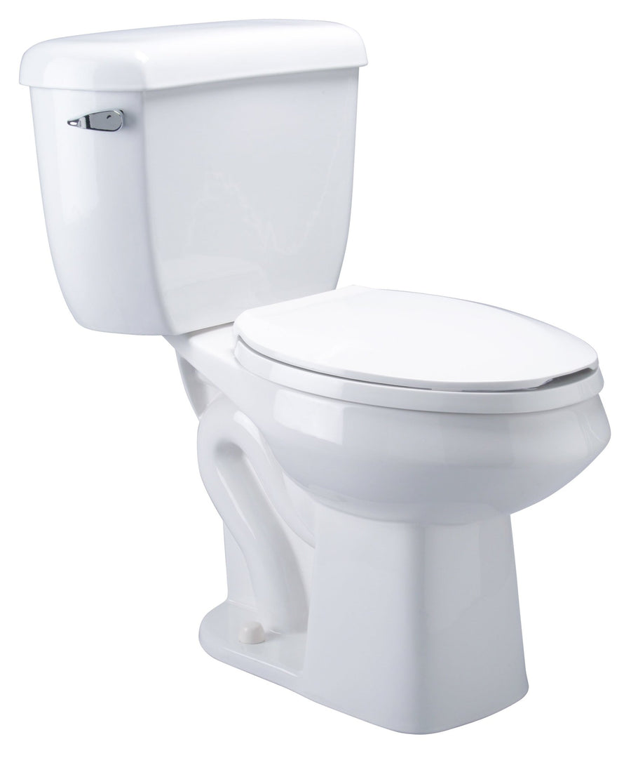 Z55702-Piece Pressure-Assist, Siphon Jet Toilet, 1.6 gpf, Elongated, Standard Height, White Vitreous ChinaZurn