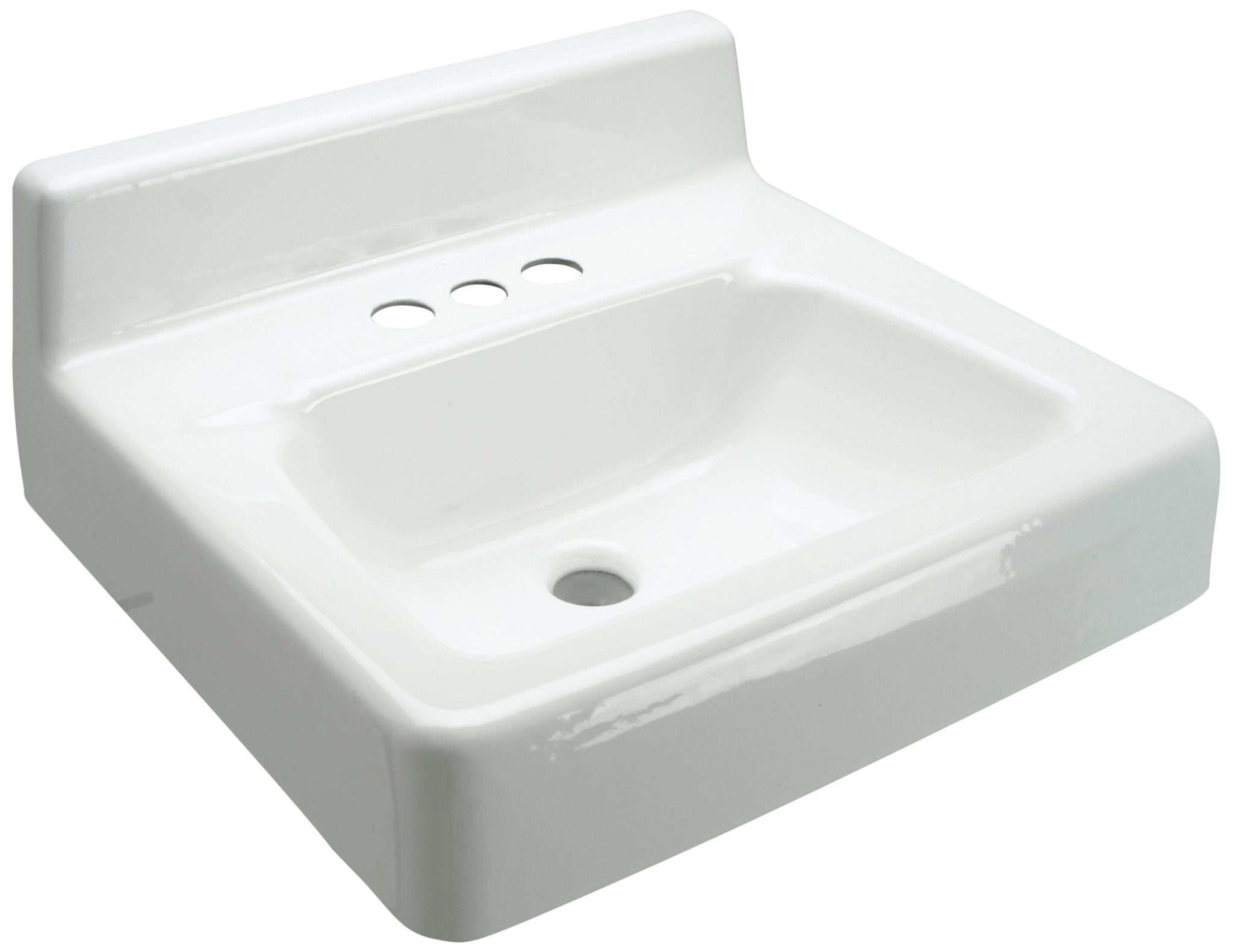 Z584420x18 Wall-Mount Cast Iron Sink/Lavatory, 4” Center Holes, White Enameled Cast IronZurn