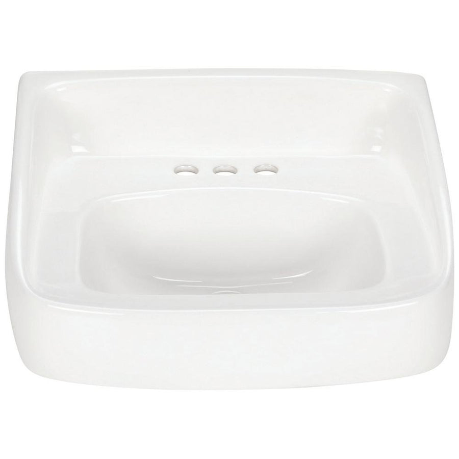 Z536420x18 Wall - Mount High - Back Sink/Lavatory, 4" Centers, White Vitreous ChiZurn