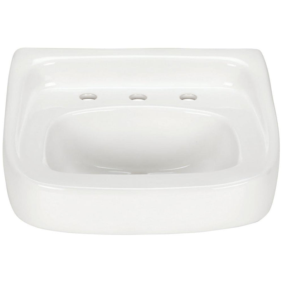 Z534820x18 Wall - Mount Sink/Lavatory, 8" Centers, White Vitreous ChiZurn