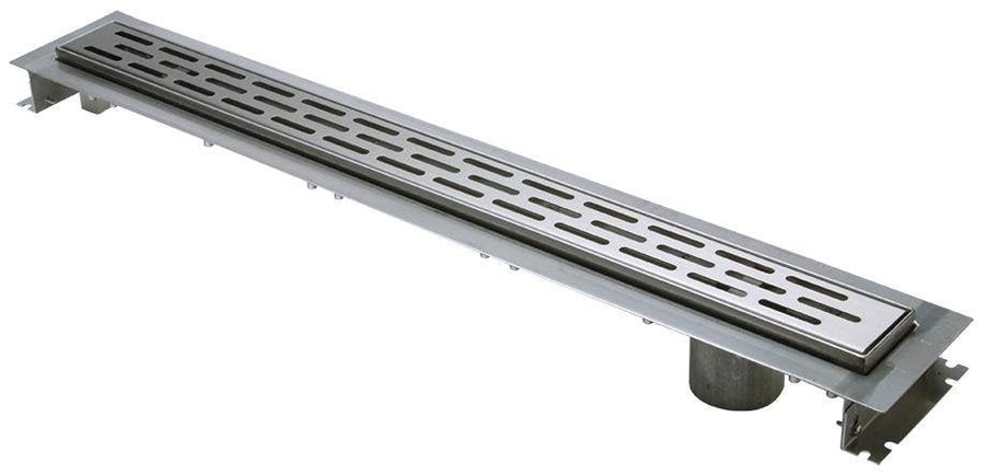 ZS880 - 28 - EO28 - Inch Stainless Streel Trench Drain System with No - Hub Bottom End OutletZurn