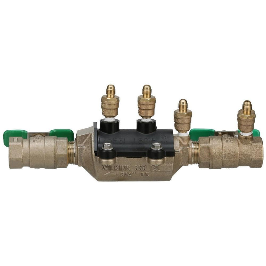 34 - 350XLFT3/4" 350XL Double Check Backflow Preventer with SAE flare test fittingZurn