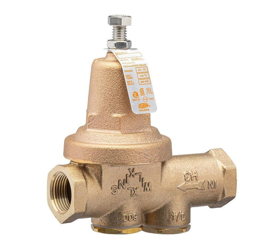 34 - 600XLLUCHSC3/4" 600XL Pressure Reducing Valve less union with chrome stem, plunger, sealed cage bell housing and S.S. adj screwZurn