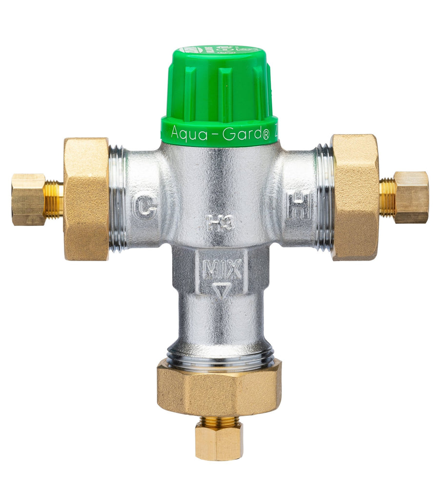 38-ZW1070XLCOMP3/8" ZW1070XL Aqua-Gard® Thermostatic Mixing Valve with Compression Fitting Lead FreeZurn Wilkins