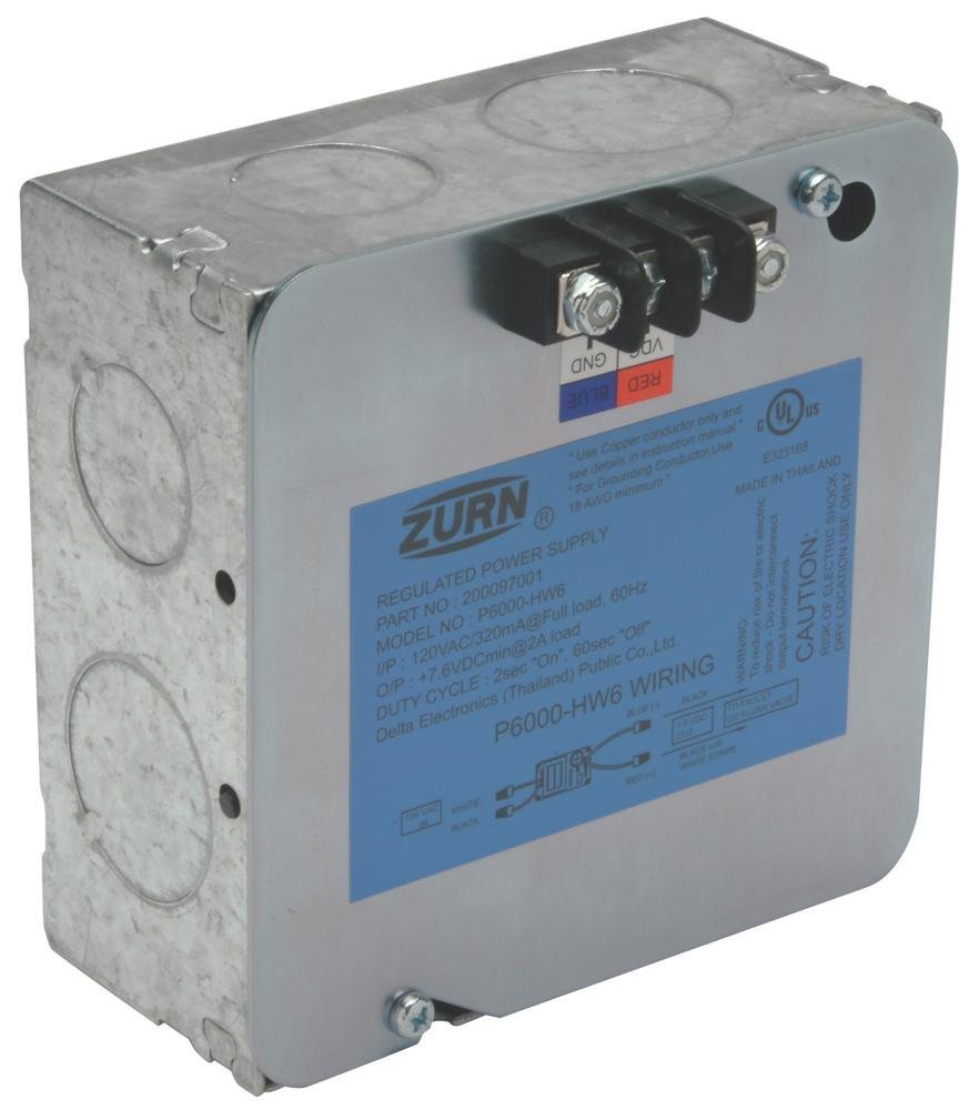 P6000 - HW67.6VDC Hardwired Power Converter for 6VDC Flush Valves and FaucetsZurn