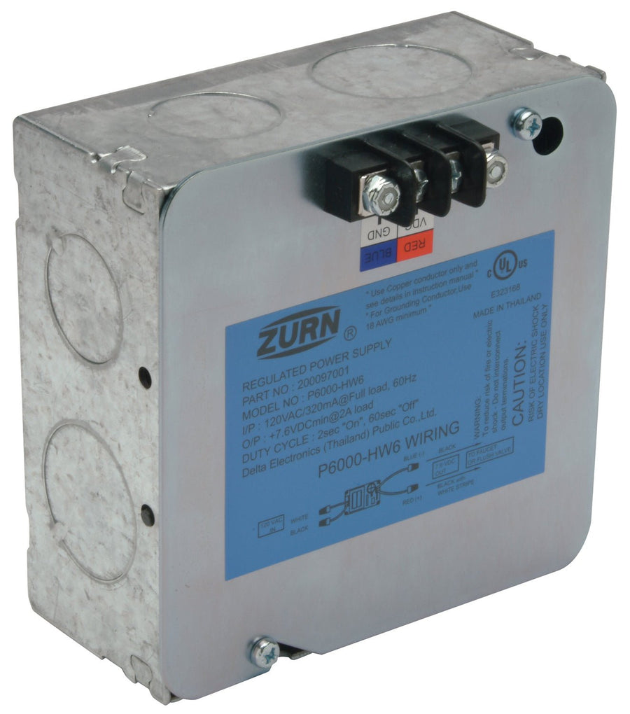 P6000-HW67.6VDC Hardwired Power Converter for 6VDC Flush Valves and FaucetsZurn