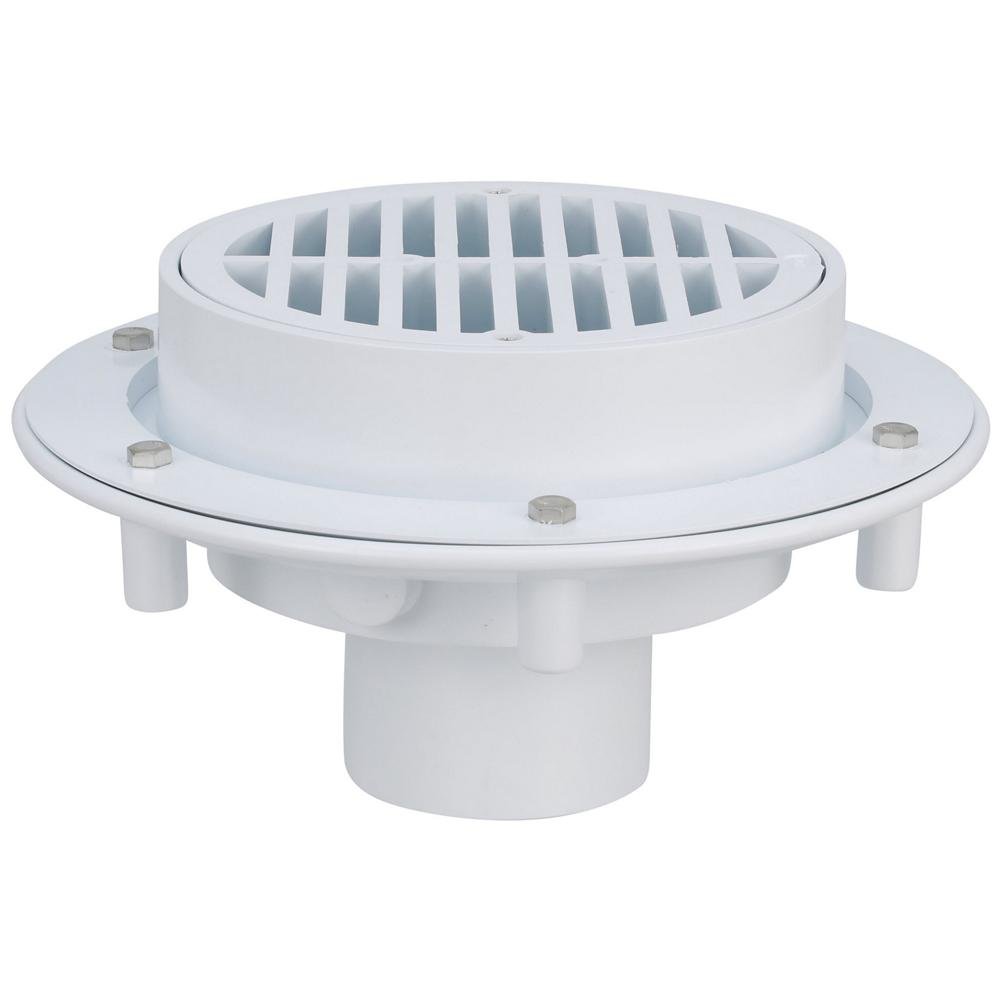 FD2360 - PVC8 - inch Round Large Capacity Floor Drain with 3 - inch x 4 - inch Solvent Weld ConnectionZurn