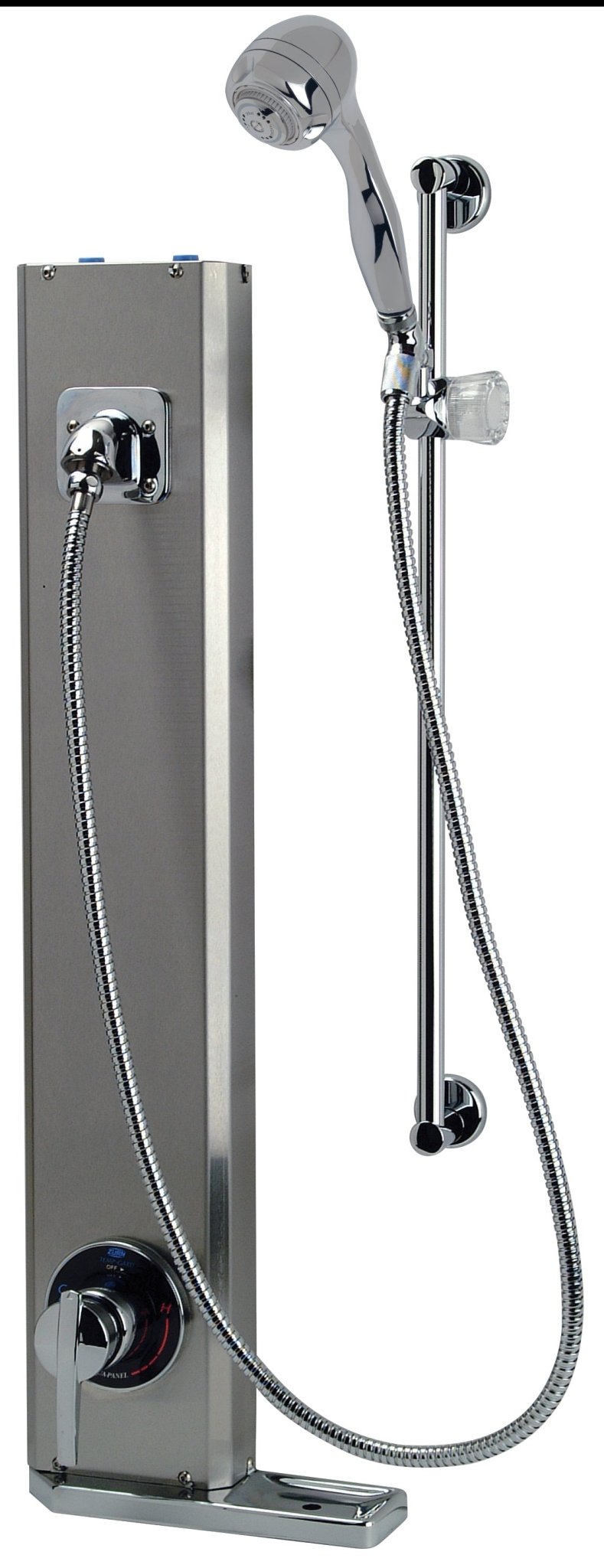 Z7500-HWAqua-Panel® Institutional Stainless Steel Hand Wall Shower with 24" Mounting Bar, 60" Metal Hose, Cop/ TubingZurn