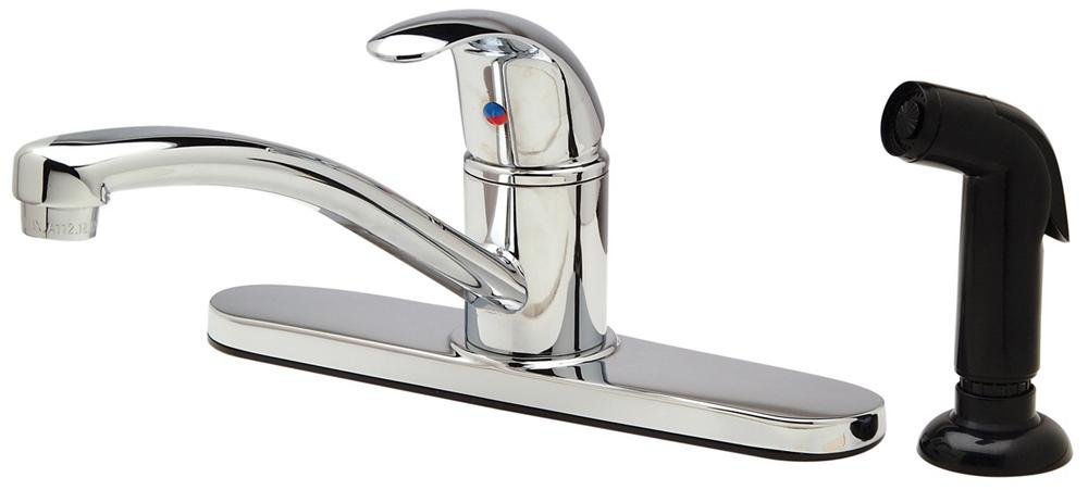 Z7872C - XLAquaSpec® 8" Single Control Kitchen Faucet, 9 3/8" Swing Spout, Lever Handle, 2.2 gpm Aerator, Hose, Spray, Lead - FreeZurn