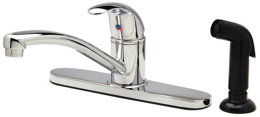 Z7872C - XLAquaSpec® 8" Single Control Kitchen Faucet, 9 3/8" Swing Spout, Lever Handle, 2.2 gpm Aerator, Hose, Spray, Lead - FreeZurn