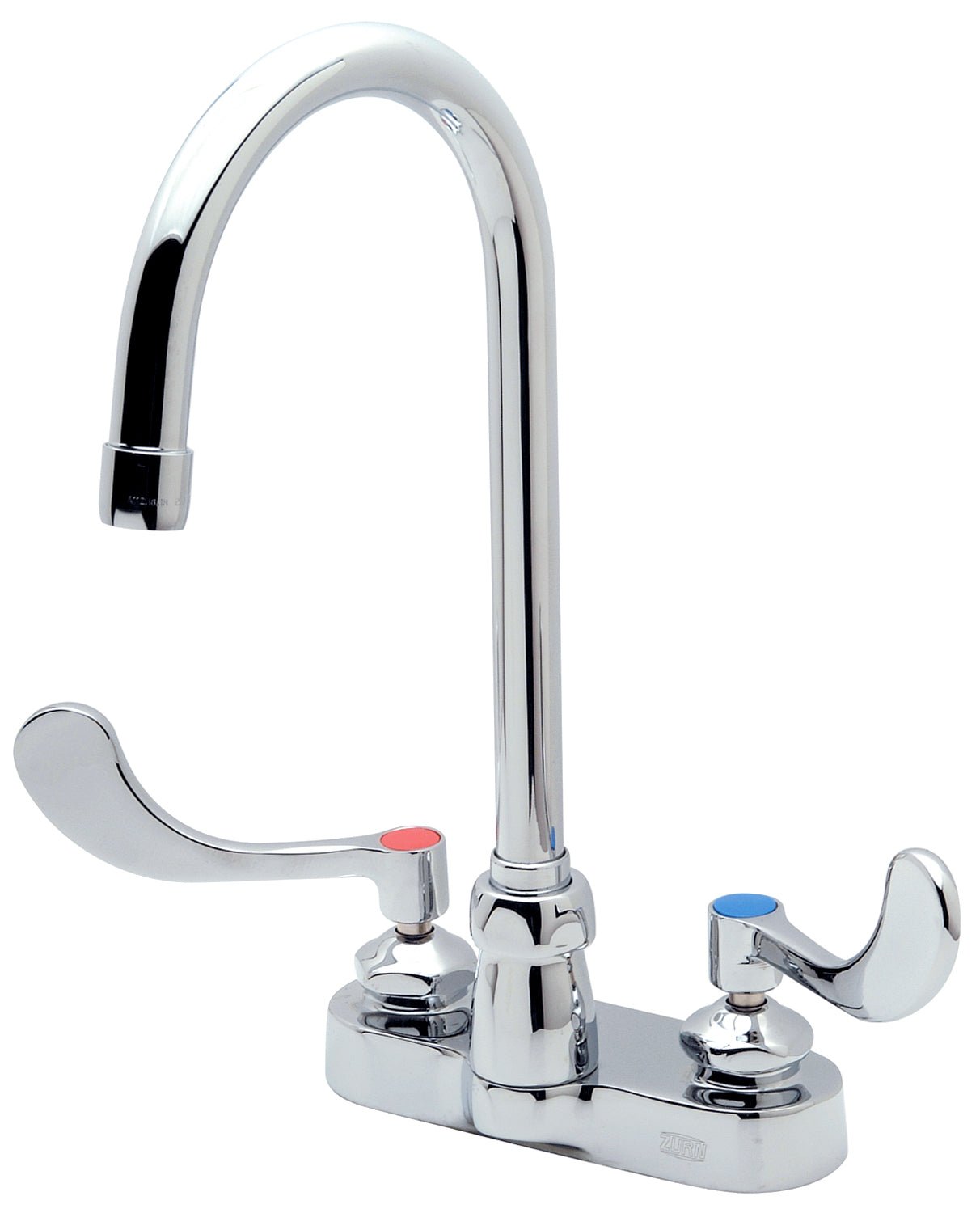 Z812B4-XL-18FAquaSpec® Gooseneck Faucet, 4" Centerset, 5 3/8" Spout, 1.5 gpm Vandal-Resist Pressure-Comp Laminar Flow, 4"Wrist BladesZurn