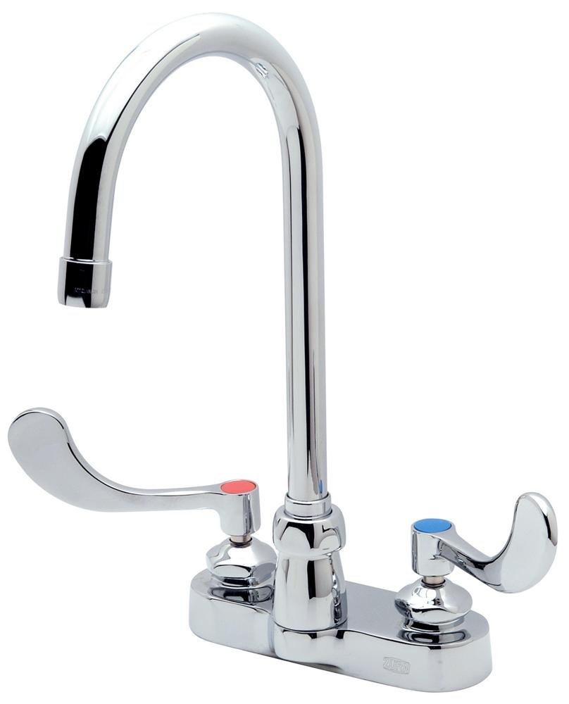 Z812B4 - XLAquaSpec® Gooseneck Faucet, 4" Centerset, 5 3/8" Spout, 2.2 GPM Pressure - Compensating Aerator, 4" Wrist Blade HandlesZurn