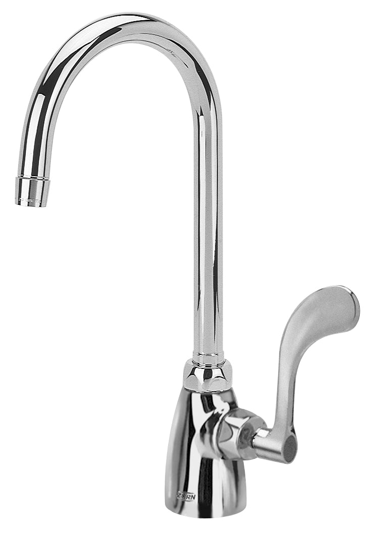 Z825B4-XLAquaSpec® Laboratory Gooseneck Faucet, Single with 2.2 gpm Aerator, 5 3/8” Spout, and Wrist Blade Handle in ChromeZurn