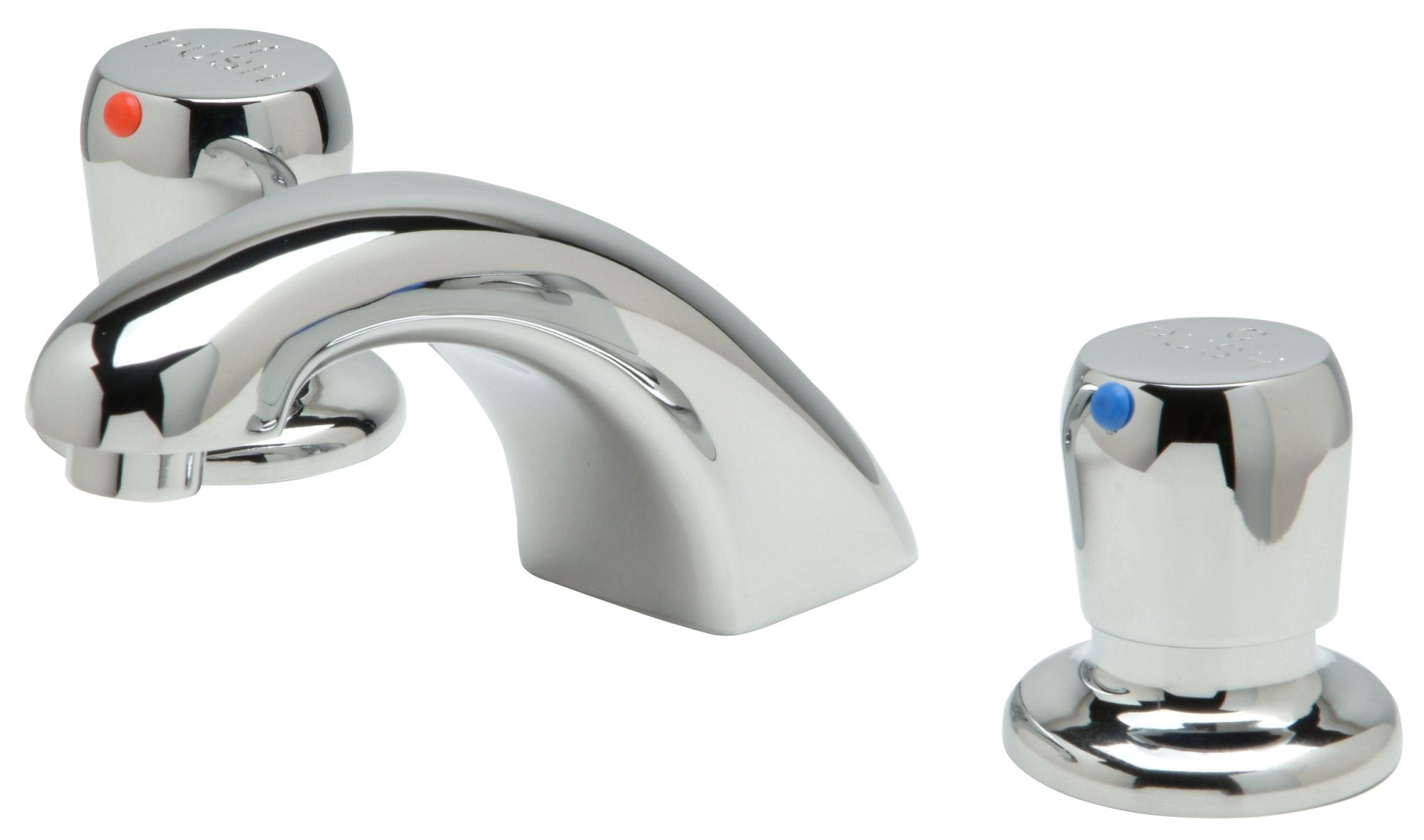 Z867R0-XLAquaSpec® Metering Faucet, 8" Widespread Deck Mount with 1.0 gpm Aerator, 5” Spout, Push-Button Handles -ChromeZurn