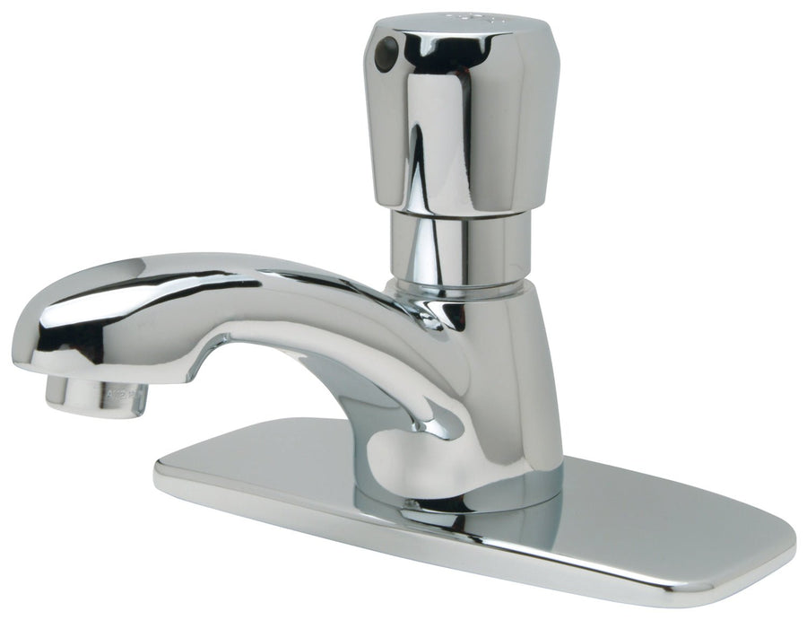 Z86100-XL-CP4-3MAquaSpec Single-Hole Metering Faucet, 0.5 GPM Vandal-Resistant Pressure-Compensating Spray, Push-Button, 4-in. Cover PlateZurn