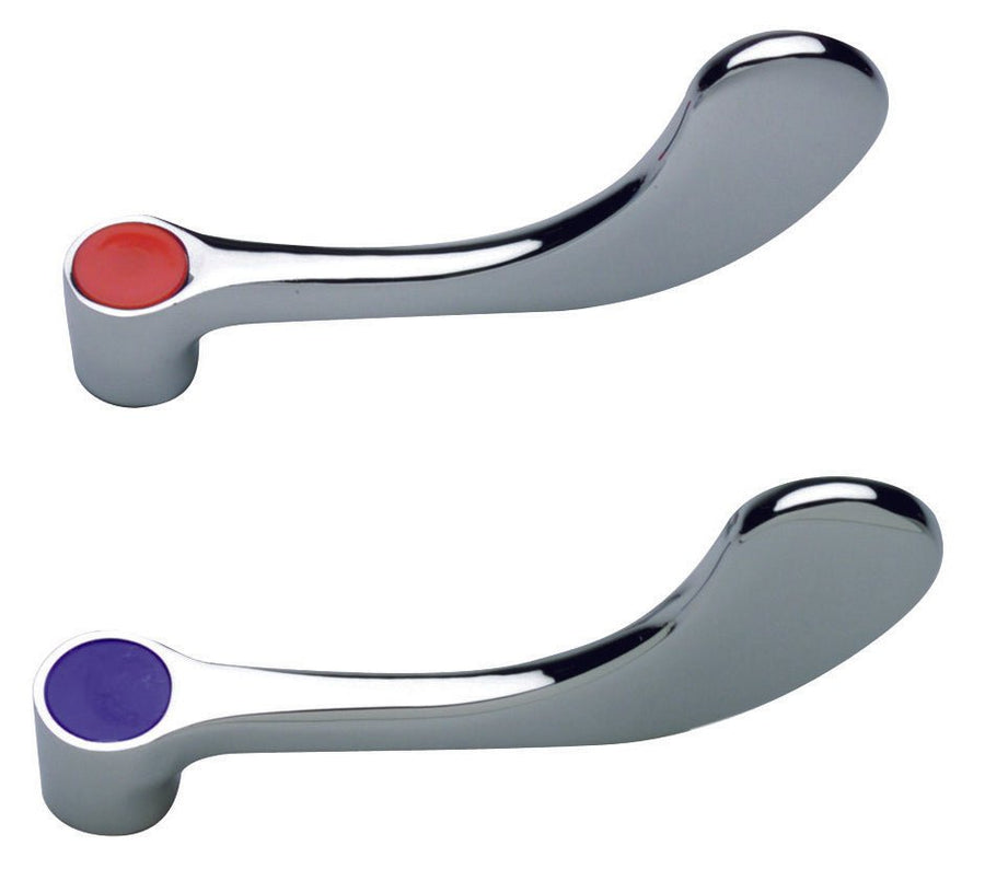 G60504AquaSpec® Two Wrist Blade Handles for Hot (Red) and Cold (Blue), 4"Zurn