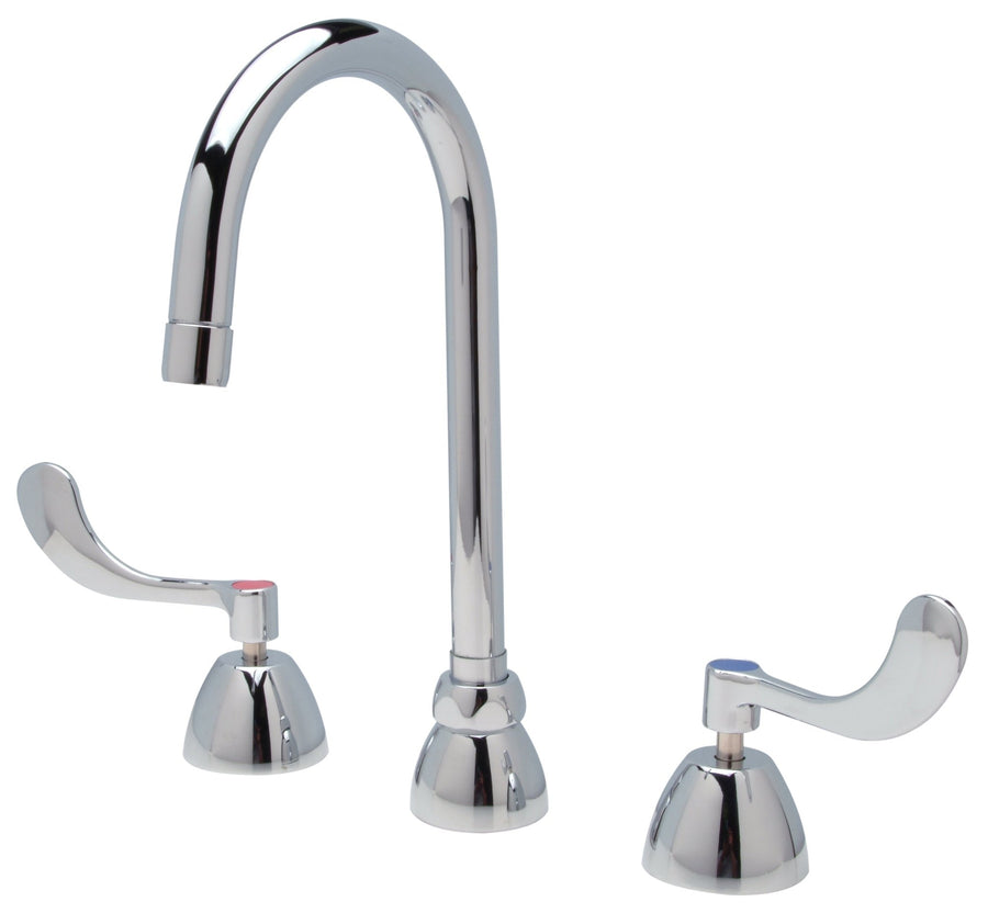 Z831B4-XL-25FAquaSpec® Widespread Gooseneck Faucet, 5 3/8" Spout, 0.35 gpm Vandal Resistant Pressure-Comp Spray, 4" Wrist BladesZurn