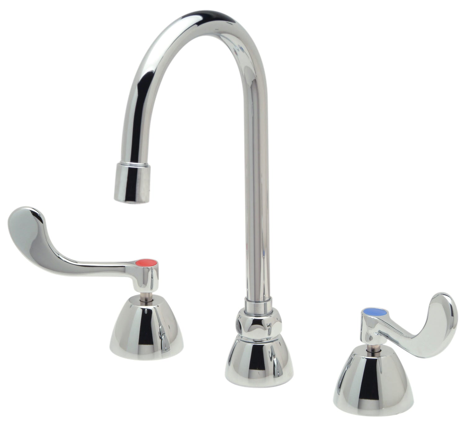 Z831B4-XL-ICT-18FAquaSpec® Widespread Gooseneck Faucet, 5 3/8" Spout, 1.5 gpm Vandal-Resist Pressure Laminar, Cop/ Tubes, Wrist BladesZurn