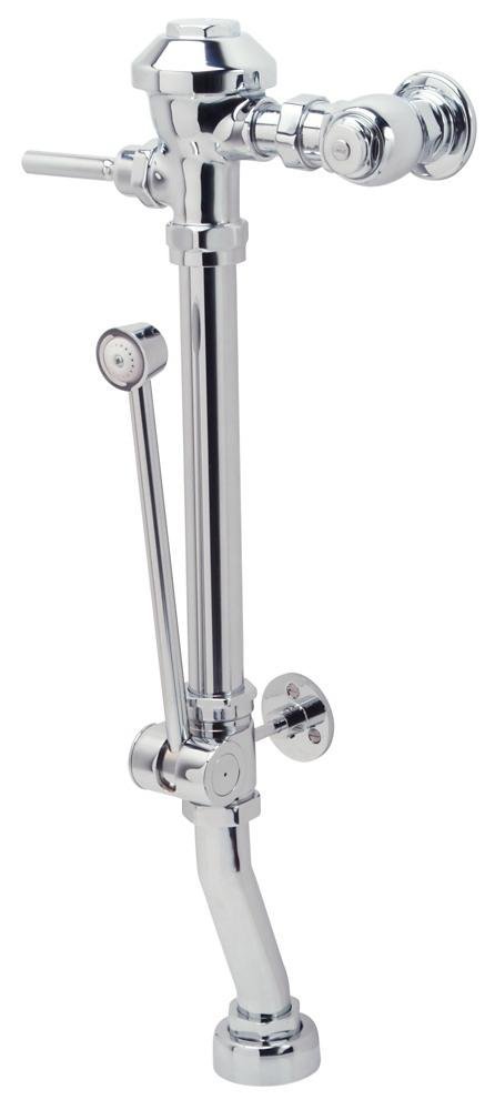 Z6011AV - BWNAquaVantage® AV Exposed Manual Diaphragm Flush Valve - 3.5 gpf, Bedpan Washer Assembly w/Grab Bar, 26 - 1/2” Rough - inZurn