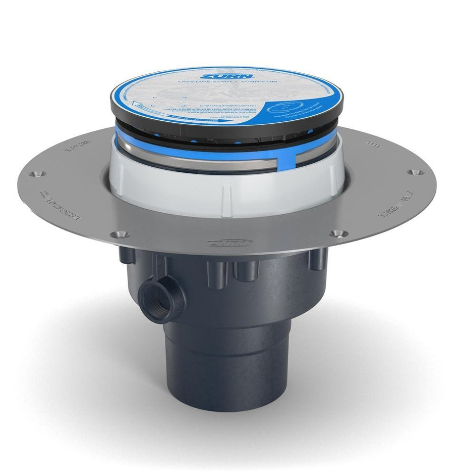 EZ2 - PV2 - SSEZ2 Floor Drain, 5" Stainless Steel Head, with 2" x 3" Bottom OutletZurn